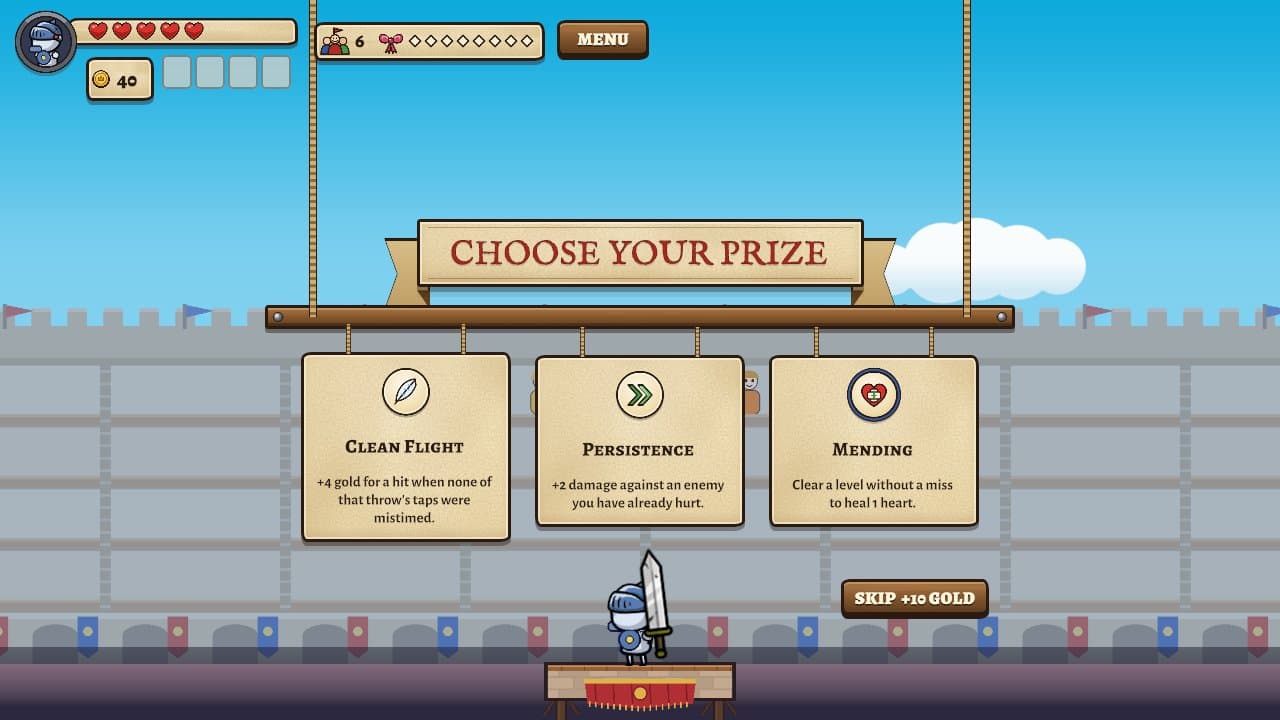 Choosing one of three prizes after a course.